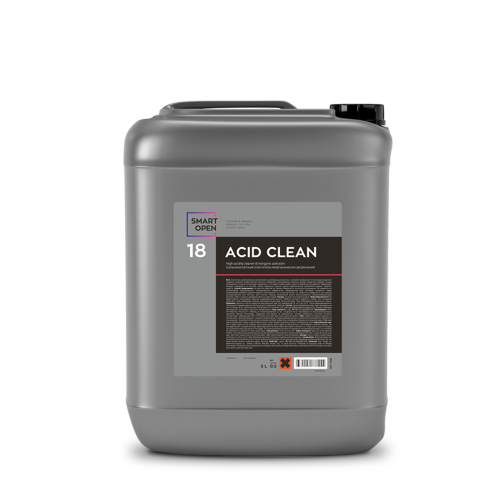 Очиститель неорганических загрязнений на основе минеральных кислот SMART ACID CLEAN 18 (5л) ЧЗ