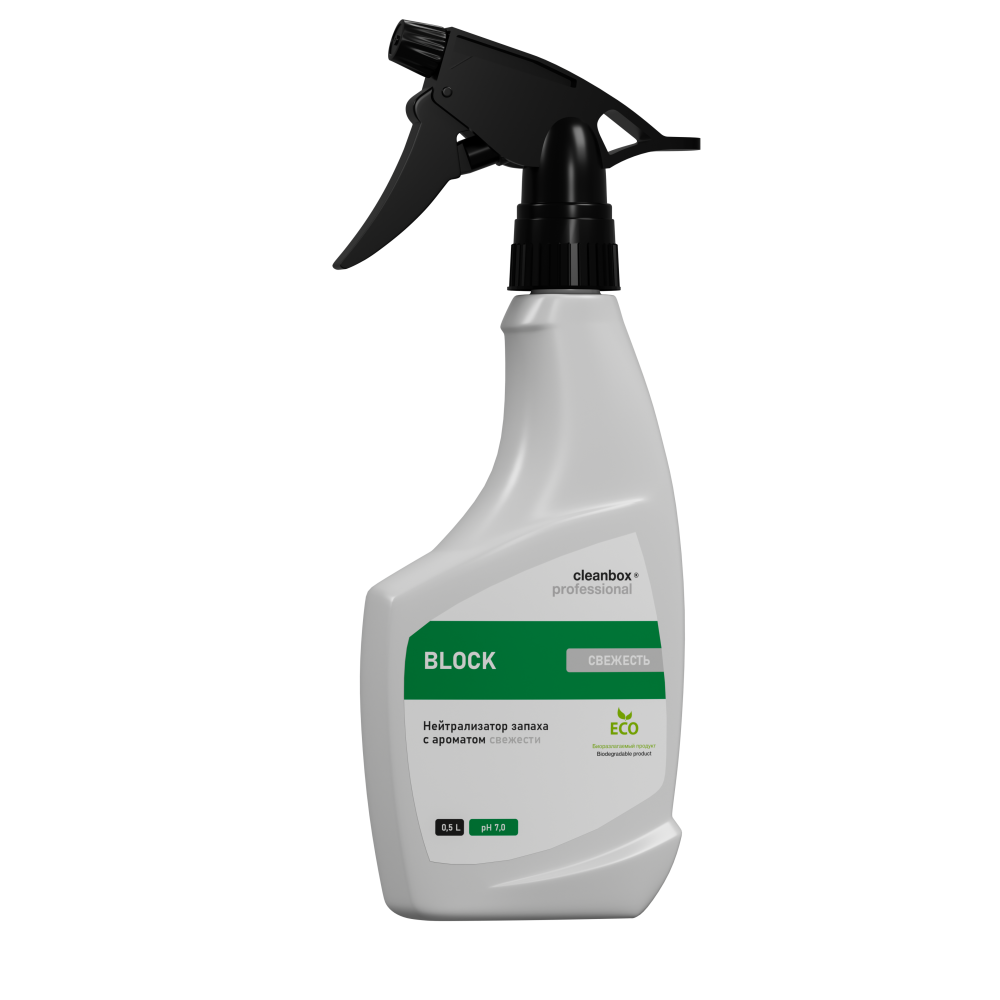 Нейтрализатор запаха с ароматом свежести CleanBox Professional BLOCK (0,5л) триггер ЧЗ