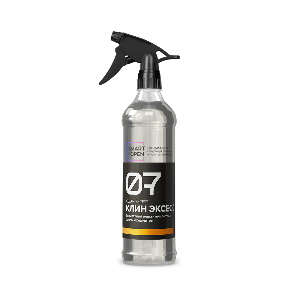 Деликатный очиститель битума, смолы и реагентов SMART CLEAN EXCESS 07 (0,5л) триггер