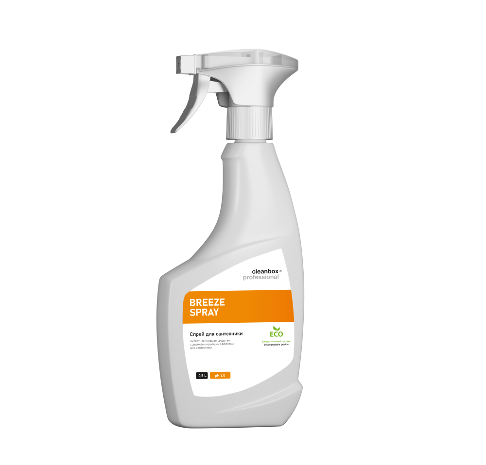 Кислотное моющее средство с дезинфицирующим эффектом для сантехники CleanBox Professional BREEZE SPRAY (0,5л)