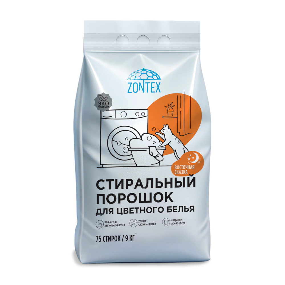 Стиральный порошок для цветного белья Zontex (9кг) Восточная Сказка