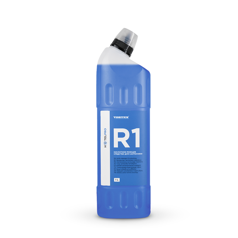 Кислотное моющее средство для сантехники VORTEX R1 (1л)